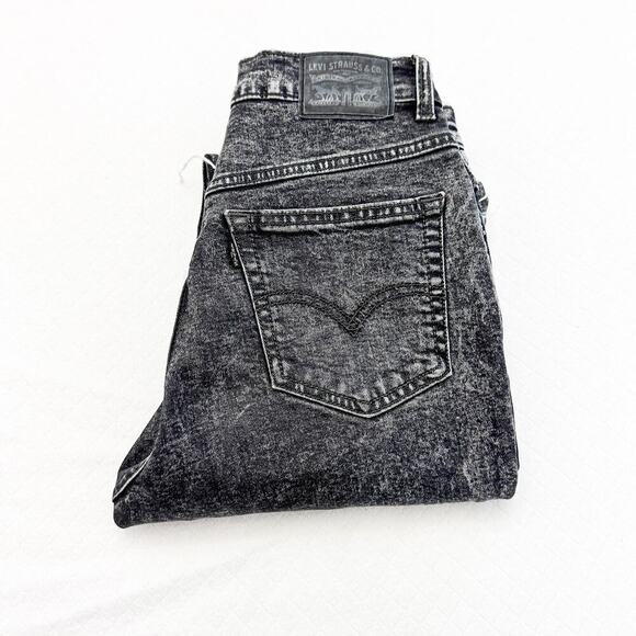 Levi's Mom Jean Acid Wash Black Gray Denim Jeans Size 26 - Picture 1 of 8